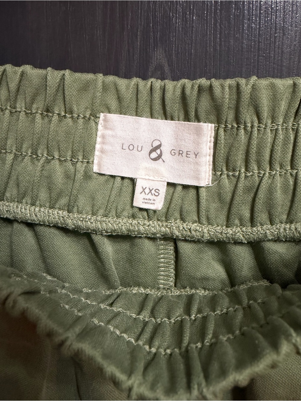 Lou & Grey Sage Green Lounge Set XXS Tank & Shorts - Picture 4 of 4